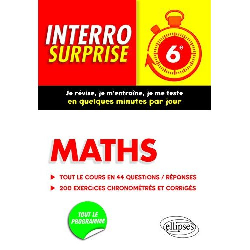 Emprunter Maths 6e. Tout le cours en 44 questions-réponses et 200 exercices chronométrés et corrigés livre