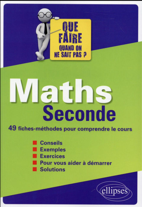 Emprunter MATHS SECONDE - 49 FICHES-METHODES POUR COMPRENDRE LE COURS livre
