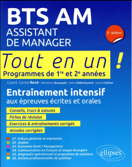 Emprunter BTS AM Assistant de manager. Entraînement intensif aux épreuves écrites et orales, 2e édition livre