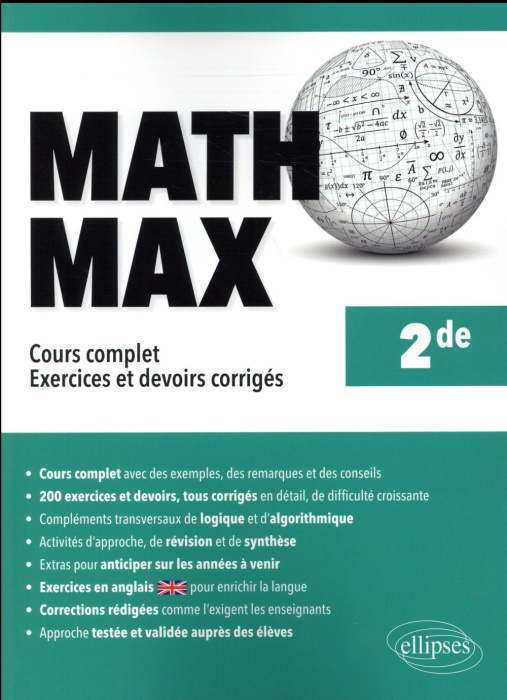 Emprunter Math Max 2de. Cours complet - Exercices et devoirs corrigés livre