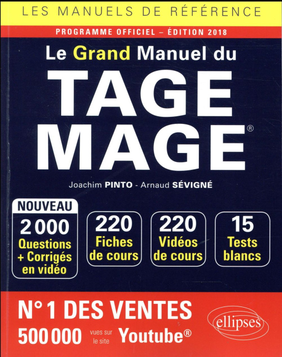 Emprunter Le grand manuel du TAGE MAGE. Edition 2018 livre