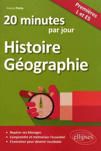 Emprunter 20 minutes d'Histoire-Géographie par jour 1res L et ES livre