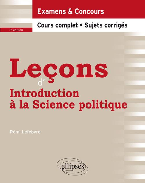 Emprunter Leçons d'introduction à la science politique. 3e édition livre