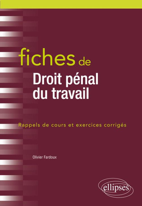 Emprunter Fiches de Droit pénal du travail livre