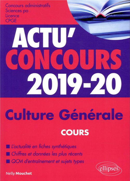 Emprunter Culture générale. Concours administratifs, Science Po, licence. Cours et QCM, Edition 2019-2020 livre