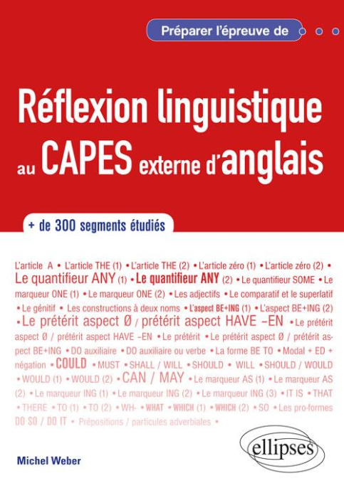 Emprunter Anglais Préparer l'épreuve de réflexion linguistique au CAPES externe d'anglais livre