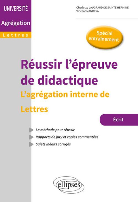 Emprunter Réussir l'épreuve de didactique. L'agrégation interne de Lettres livre