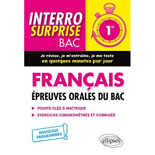 Emprunter FRANCAIS EPREUVES ORALES DU BAC - PREMIERE - NOUVEAUX PROGRAMMES livre