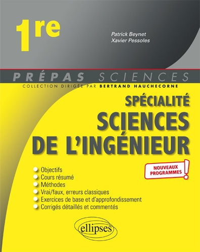 Emprunter SPECIALITE SCIENCES DE L'INGENIEUR - PREMIERE - NOUVEAUX PROGRAMMES livre