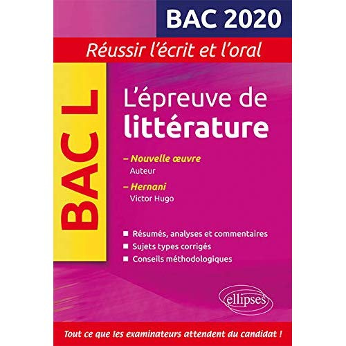 Emprunter L'épreuve de littérature Bac. Hernani, Victor Hugo, Edition 2020 livre
