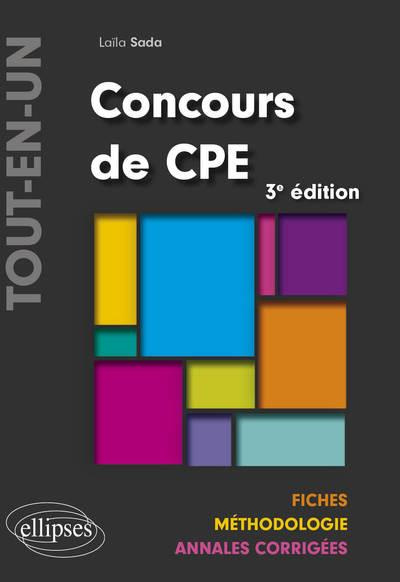 Emprunter Concours de CPE. Fiches, méthodologie, annales corrigées, 3e édition livre