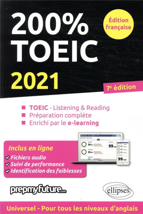 Emprunter 200% TOEIC. Listening & reading, Préparation complète, Enrichi par le e-learning, Edition 2021 livre