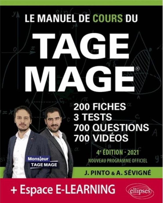 Emprunter Le Manuel de Cours du TAGE MAGE. 200 fiches, 3 tests, 700 questions, 700 vidéos de cours, Edition 20 livre
