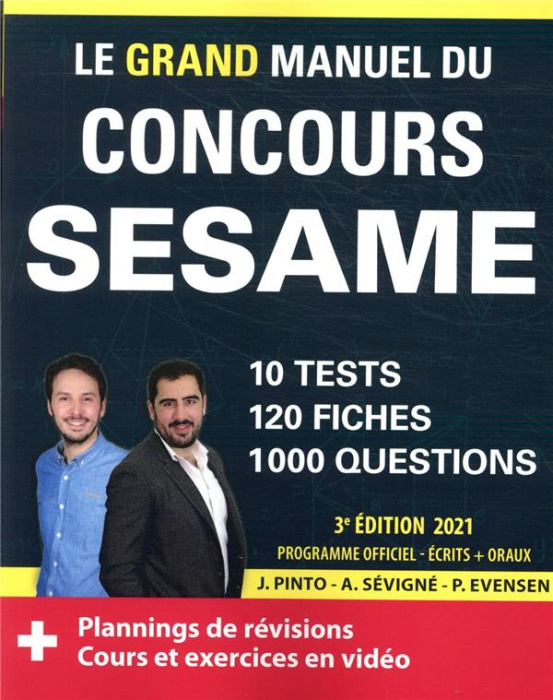 Emprunter Le grand manuel du concours SESAME. 10 tests, 120 fiches, 120 vidéos de cours, 1000 questions, Editi livre