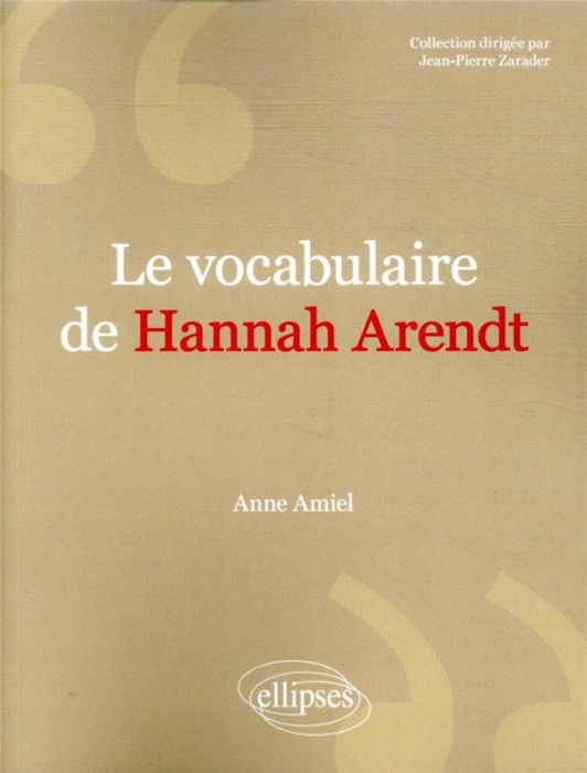 Emprunter Le vocabulaire de Hannah Arendt livre