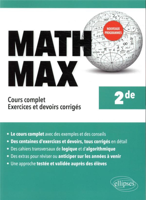 Emprunter Math 2de. Cours complet - Exercices et devoirs corrigés, Edition 2021 livre