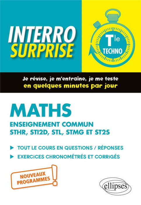 Emprunter Mathématiques Tle technologique enseignement commun STHR, STI2D, STL, STMG et ST2S. Edition 2021 livre
