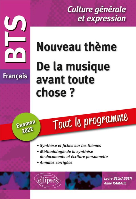 Emprunter BTS Français Culture générale et expression. Dans ma maison ; De la musique avant toute chose ? Edit livre