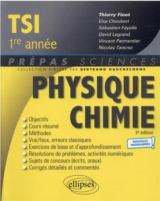 Emprunter Physique-Chimie TSI 1re année. Edition 2021 livre