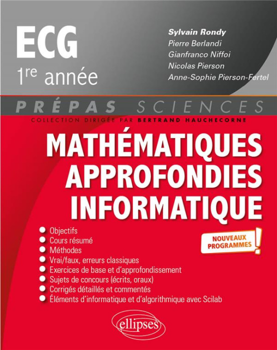 Emprunter Mathématiques approfondies, informatique ECG 1re année. 4e édition livre