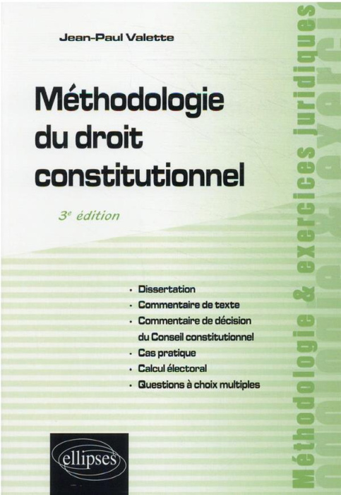 Emprunter Méthodologie du droit constitutionnel livre