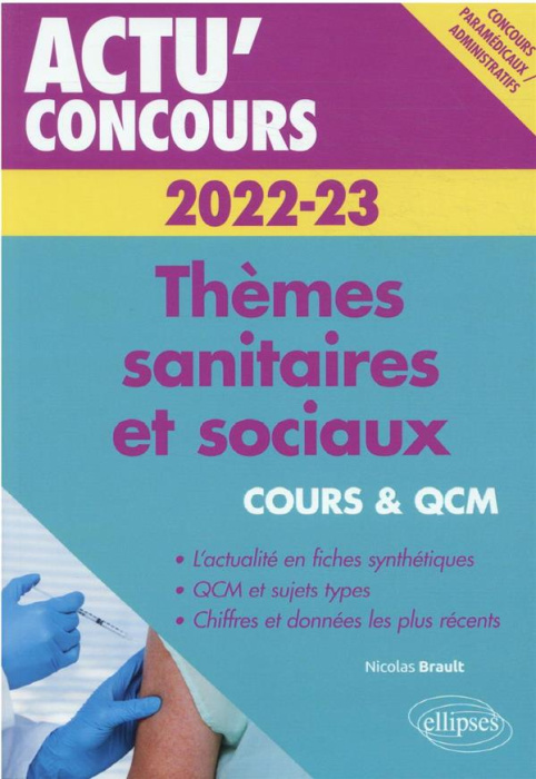 Emprunter Thèmes sanitaires et sociaux. Cours et QCM, Edition 2022-2023 livre