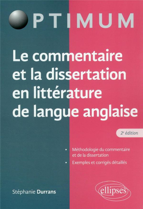 Emprunter Le commentaire et la dissertation en littérature de langue anglaise livre