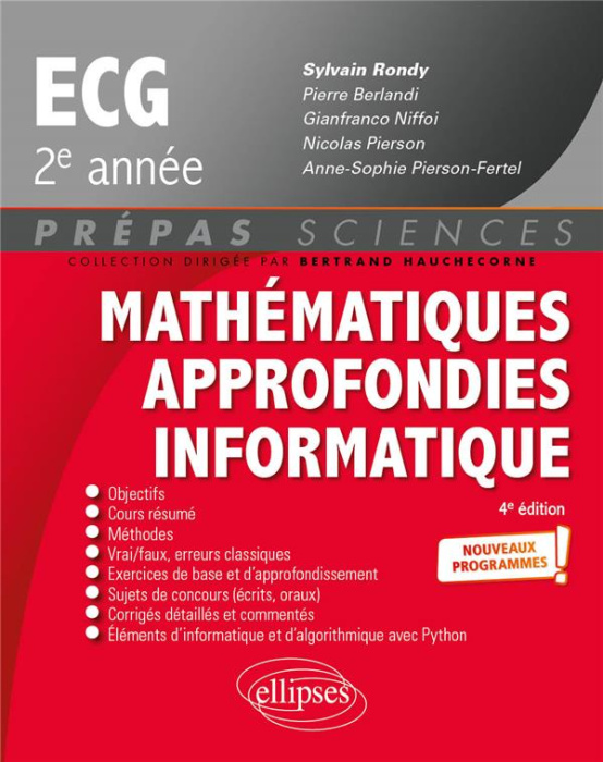 Emprunter Mathématiques approfondies, informatique ECG 2e année. 4e édition livre