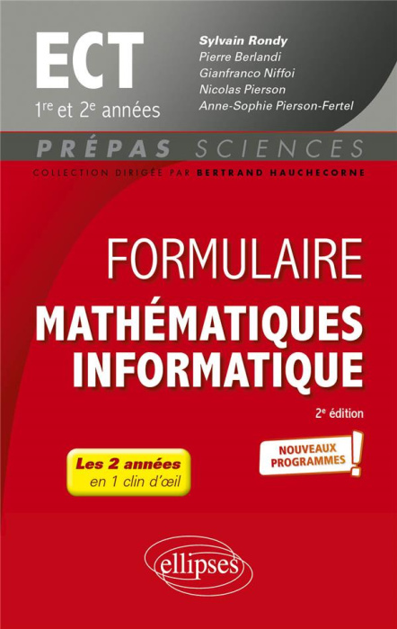 Emprunter Formulaire Mathématiques informatique ECT 1re et 2e années. 2e édition livre