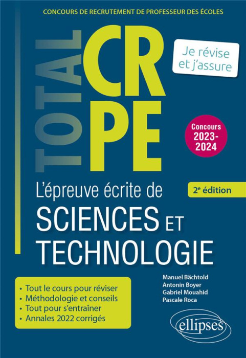 Emprunter Lépreuve écrite de sciences et technologie. Edition 2023-2024 livre
