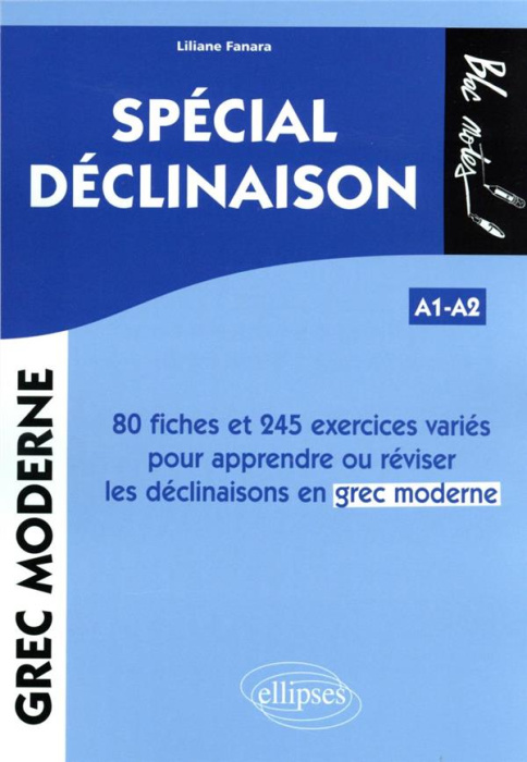 Emprunter Grec moderne. Spécial déclinaison A1-A2 - 80 fiches et 245 exercices variés pour apprendre ou révise livre