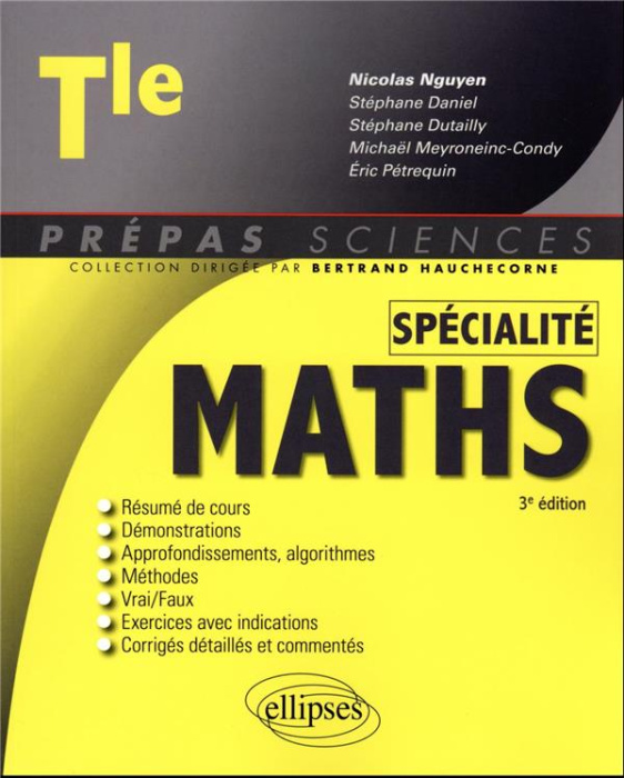 Emprunter Spécialité Mathématiques Tle. 3e édition livre