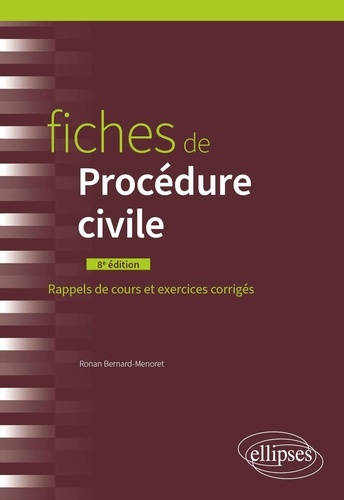 Emprunter Fiches de procédure civile. 8e édition livre