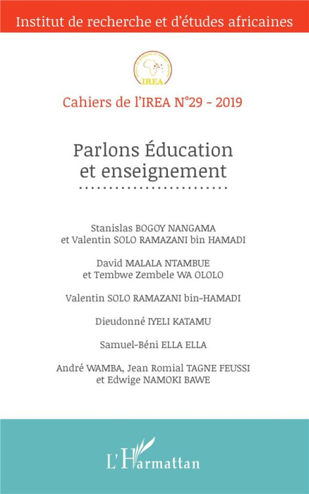 Emprunter Cahiers de l'IREA N° 29/2019 : Parlons Education et enseignement livre