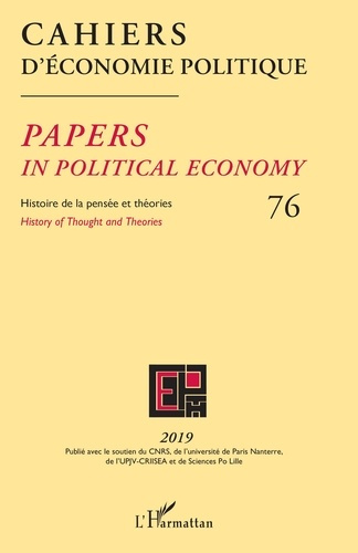 Emprunter Cahiers d'économie politique N° 76/2019 : Histoire de la pensée et théories. Edition bilingue frança livre
