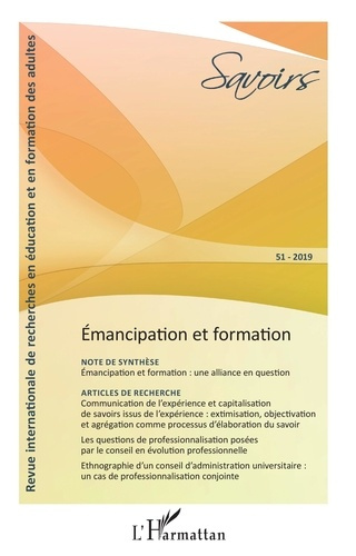 Emprunter Savoirs N° 51/2019 : Emancipation et formation livre