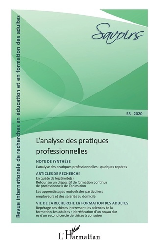 Emprunter Savoirs N° 53/2020 : L'analyse des pratiques professionnelles livre