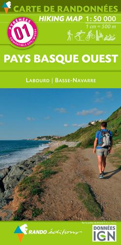 Emprunter Pays basque ouest. 1/50 000 livre