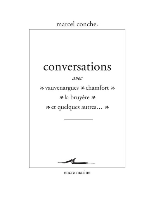 Emprunter Conversations avec Vauvenargues, Chamfort, La Bruyère et quelques autres... livre