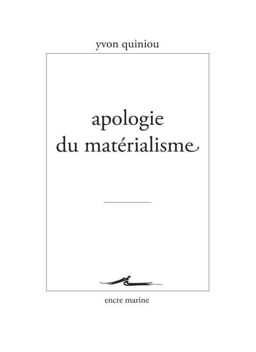 Emprunter Apologie du matérialisme livre