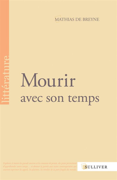 Emprunter Mourir Avec Son Temps livre