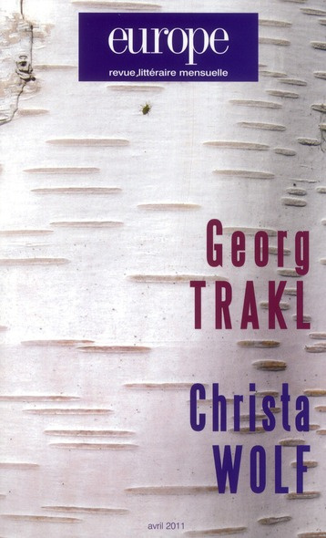 Emprunter REVUE EUROPE GEORGE TRAKL CHRISTA WOLF N 984 AVRIL 2011 livre