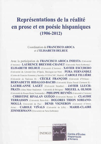 Emprunter REPRESENTATIONS DE LA REALITE EN PROSE ET EN POESIE HISPANIQUES 1906-2012 livre