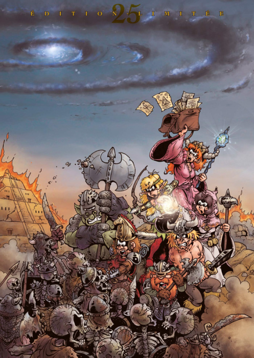 Emprunter Le Donjon de Naheulbeuk Tome 25 : Sixième Saison. Partie 6. Couverture panoramique, plan de Rancurac livre