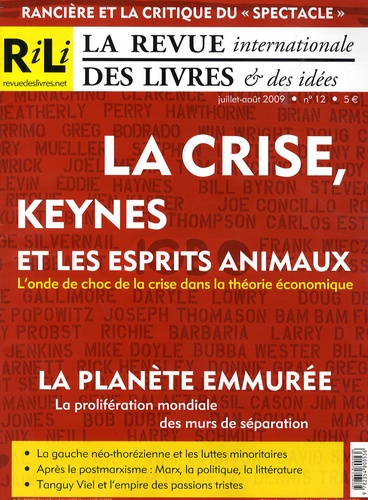 Emprunter La revue internationale des livres & des idées N° 12, Juillet-Août 2009 : La crise, Keynes et les es livre
