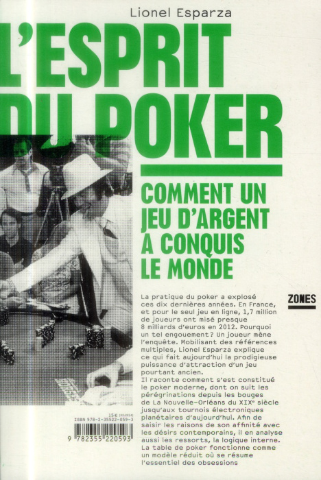 Emprunter L'esprit du poker. Comment un jeu d'argent a conquis le monde livre