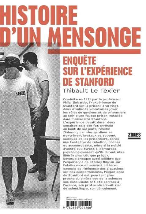 Emprunter Histoire d'un mensonge. Enquête sur l'expérience de Stanford livre