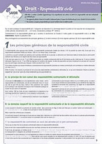 Emprunter Droit. Responsabilité civile livre