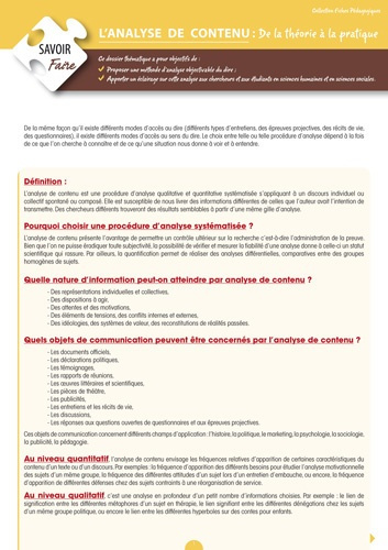 Emprunter L'analyse de contenu. De la théorie à la pratique livre
