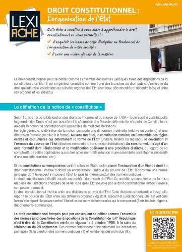 Emprunter Droit constitutionnel. L'organisation de l'Etat livre